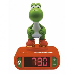Super Mario 3D Wekker met Nachtlampje en Geluiden - Yoshi