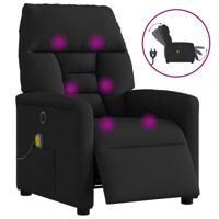 Massagestoel elektrisch verstelbaar stof zwart