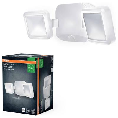 OSRAM HOMELIGHTING Battery LED Spotlight Sensor 10W 4000K IP54 White 4099854497513 Buitenschijnwerper