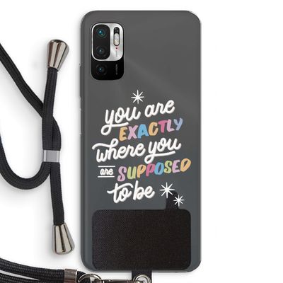 Right Place: Xiaomi Redmi Note 10 5G Transparant Hoesje met koord