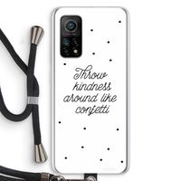 Confetti: Xiaomi Mi 10T 5G Transparant Hoesje met koord