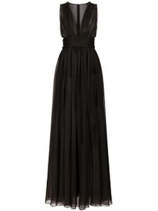 Dolce & Gabbana robe longue évasée - Noir