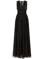 Dolce & Gabbana robe longue évasée - Noir