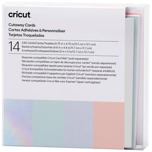 Cricut Cut-Away Cards Pastel S40 Kaartenset Tulpenblauw, Poeder