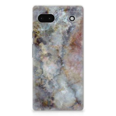 Google Pixel 6A | TPU | Siliconen hoesje | Marmer Grijs