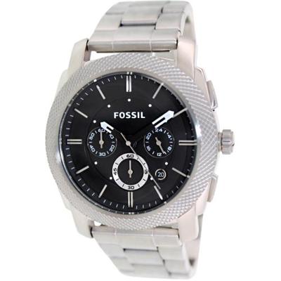 Fossil heren FS4776 machine chronograaf rond zilverkleurig armbandhorloge