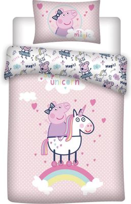Peppa Pig Dekbedovertrek Unicorn 140 x 200 cm katoen