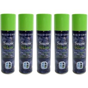 5x Glow in the dark sneeuw spray 150 ml