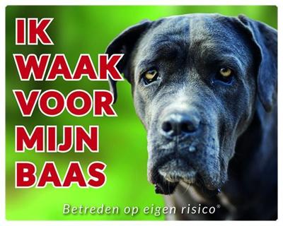 Cane Corso Waakbord - Ik waak voor mijn baas