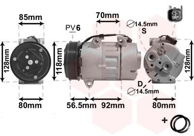 AIRCO COMPRESSOR 2.0 TD Type Visteon 1800K394