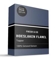 Topper Hoeslaken Flanel 180x200 Cm Zacht Fresh And Co - Dekbed-Discounter.nl
