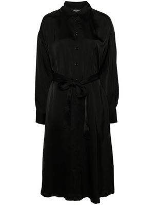 Fabiana Filippi robe-chemise à taille ceinturée - Noir