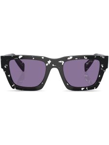 Prada Eyewear lunettes de soleil à effet écailles de tortue - Noir