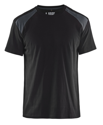 Blåkläder T-Shirt bicolour 33791042 | Zwart/Donkergrijs | Maat L - 7330509648360
