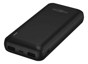 Ansmann 1700-0133 Powerbank 20000 mAh Smart IC LiPo Micro-USB, USB-C, USB Zwart Statusweergave