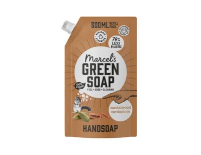 Marcel&apos;s Green Soap Handzeep sandelhout & kardemom 500ml navulzak