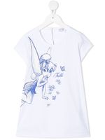 Monnalisa t-shirt à imprimé Tinkerbell - Blanc