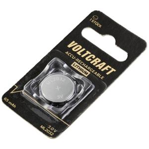 VOLTCRAFT Oplaadbare knoopcel ML2032 Lithium 65 mAh 3 V 1 stuk(s)