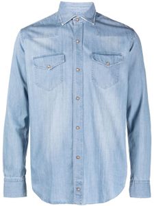 Eleventy chemise en chambray Texas à manches longues - Bleu