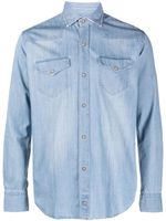 Eleventy chemise en chambray Texas à manches longues - Bleu