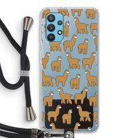 Alpacas: Samsung Galaxy A32 4G Transparant Hoesje met koord