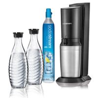 SodaStream Crystal bruiswatertoestel - zwart - incl. 2 karaffen