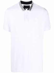 Philipp Plein polo à logo brodé - Blanc