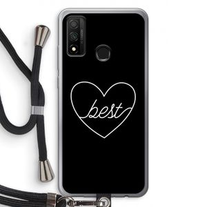 Best heart black: Huawei P Smart (2020) Transparant Hoesje met koord