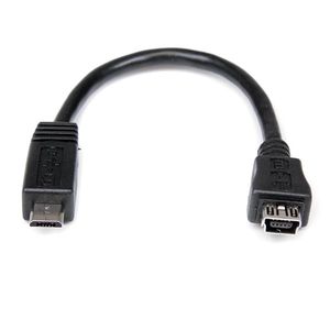 StarTech.com 15cm Micro USB naar Mini USB Verloopkabel M/F