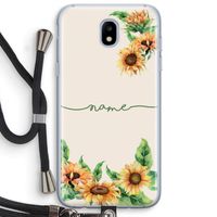 Zonnebloemen: Samsung Galaxy J5 (2017) Transparant Hoesje met koord