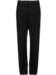 Balmain pantalon droit à ornements en cristal - Noir