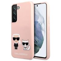 Karl Lagerfeld Karl & Choupette Samsung Galaxy S22+ 5G siliconen hoesje - roze