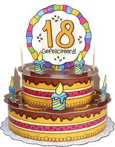 3D Wenstaart 18 Jaar