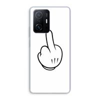 Middle finger white: Xiaomi 11T Transparant Hoesje