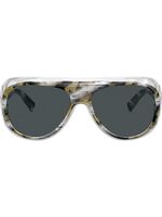 Alain Mikli marble oversized sunglasses - Marron