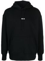 MSGM hoodie à lien de resserrage - Noir