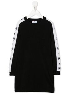 Chiara Ferragni Kids robe-pull à logo imprimé - Noir