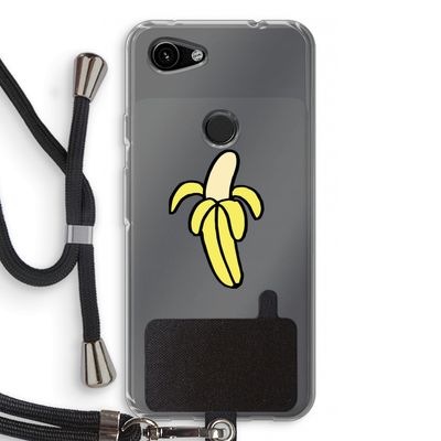 Banana: Pixel 3a Transparant Hoesje met koord