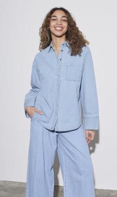 Sisters Point Blouse Osa-N.SH L. Blue wash