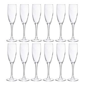 Cosy & Trendy Champagneglazen - 12x stuks - glas - 190 ml - Flutes