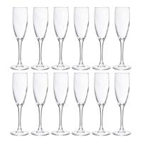 Cosy & Trendy Champagneglazen - 12x stuks - glas - 190 ml - Flutes