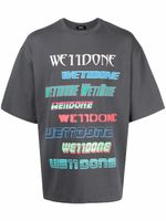 We11done t-shirt oversize à logo imprimé - Gris