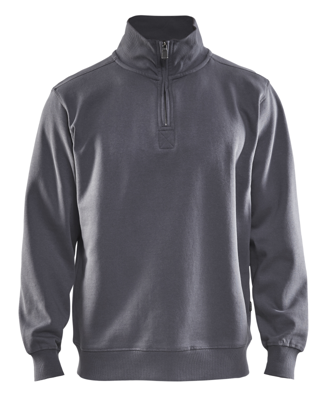 Blåkläder Sweatshirt Jersey 1/2 rits 33651048 | Grijs | Maat M - 7330509388877