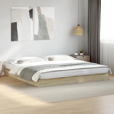 Bedframe zonder matras hout sonoma eikenkleurig 180x200 cm