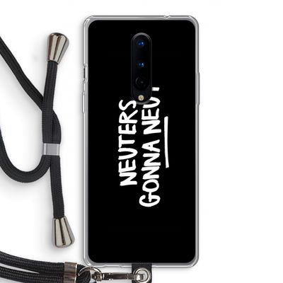 Neuters (zwart): OnePlus 8 Transparant Hoesje met koord