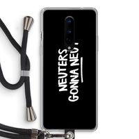 Neuters (zwart): OnePlus 8 Transparant Hoesje met koord