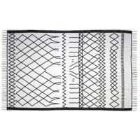 Leen Bakker - HSM Collection Vloerkleed Borris - Zwart/ - 230x160 Cm - Katoen - Wit