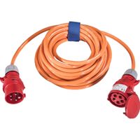 PUR Verlengkabel 400V 16A 10 meter 5-polig 5x2.5mm² oranje