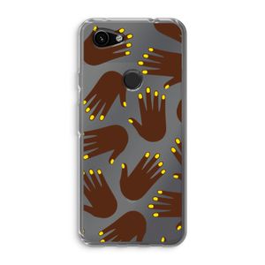 Hands dark: Google Pixel 3a Transparant Hoesje