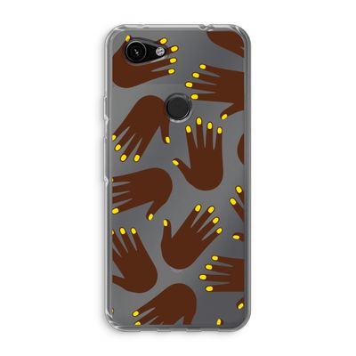 Hands dark: Google Pixel 3a Transparant Hoesje